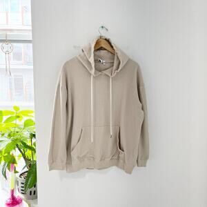 Princess Polly Tan Waffle Knit Oversized Hoodie Size 6